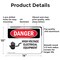 Signmission High Voltage Electrical Equipment Danger Sign, Aluminum, 14in W x 10in L, 2PK OS-2PACK-DS-A-1014-L-1329 - alternate 3